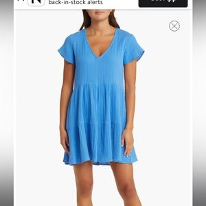 Rip curl cotton royal blue dress. NWT from Nordstrom. Size XS, super soft